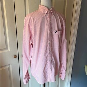 American Eagle Outfitters Orange Casual Button Down Shirt